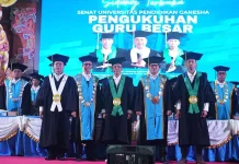 Perkuat Akademik, Undiksha Kukuhkan Tiga Guru Besar