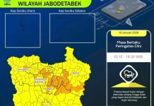 BMKG: Hujan Lebat-Petir Intai Jabodetabek Sore Ini
